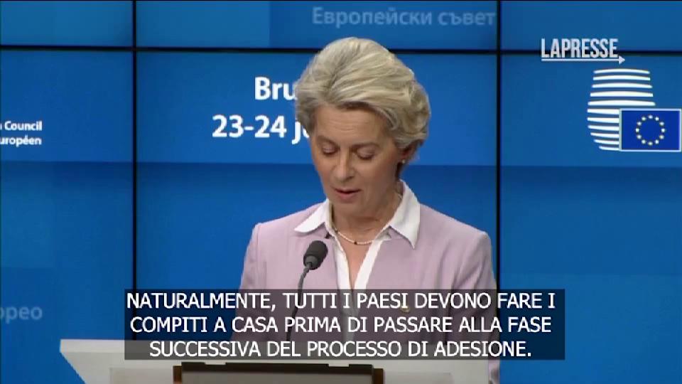 Ucrania von der Leyen Decisione di oggi rafforza Ue di fronte a Mosca mp4 image