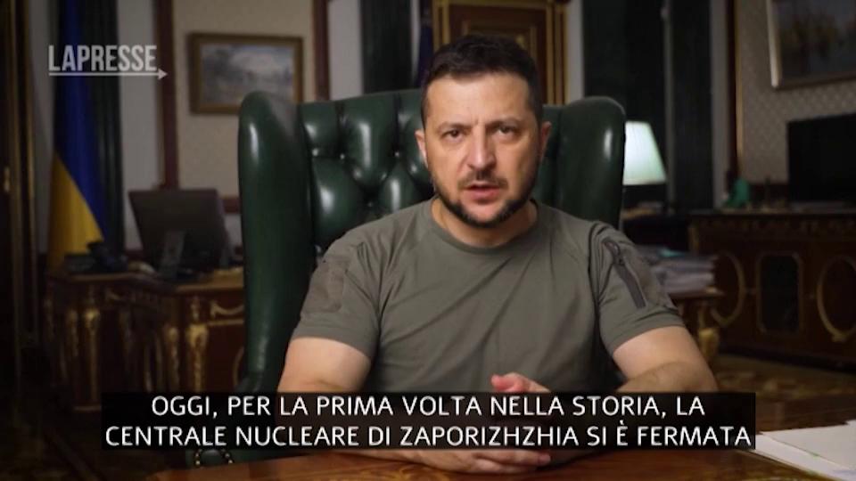 Ucraina Zelensky A Zaporizhzhia rischio emergenza globale radiazioni Aiea intervenga velocemente mp4 image