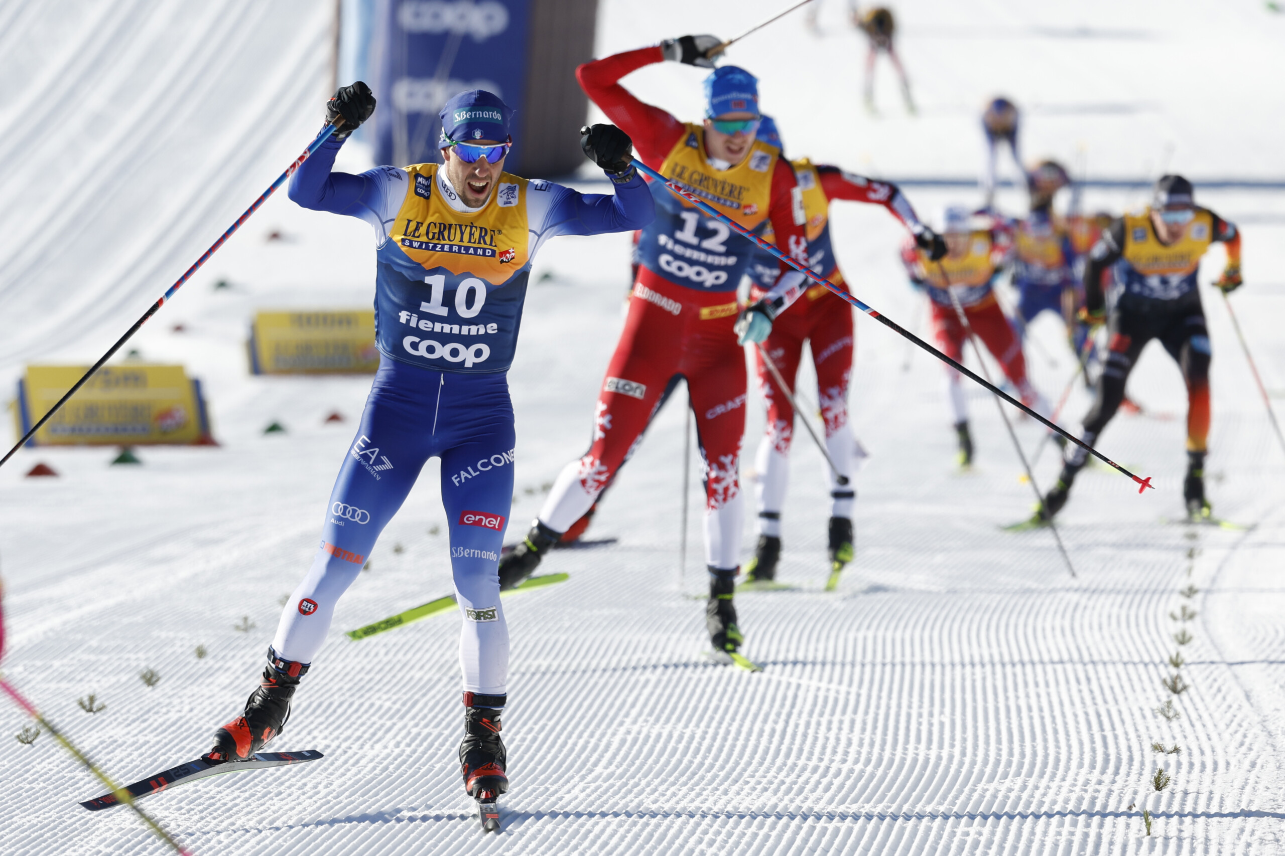 ski de fond tour de ski pellegrino deuxieme derriere klaebo dans le skiathlon de fiemme scaled