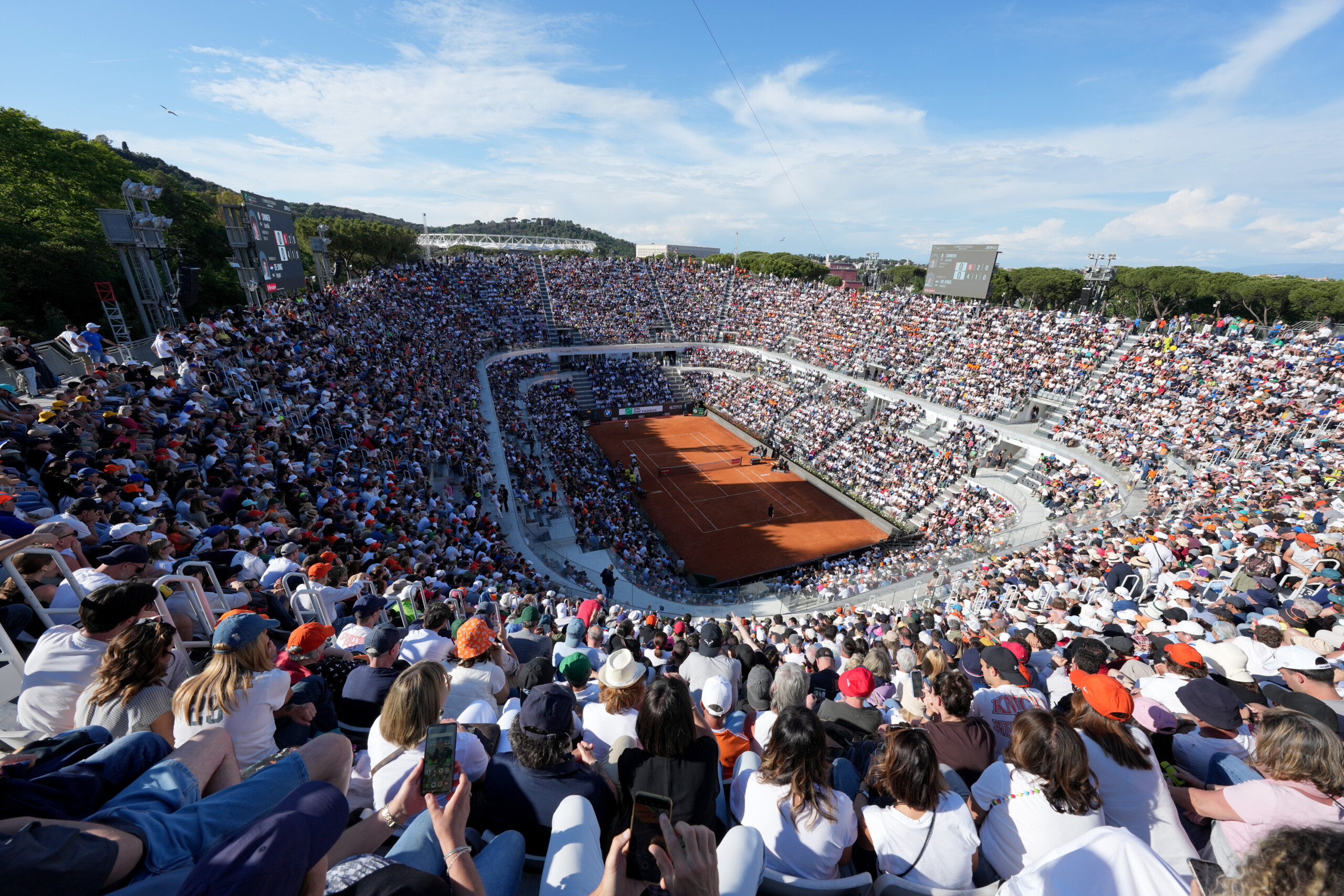 internationaux de rome renovation du court central debut des travaux de couverture lan prochain scaled