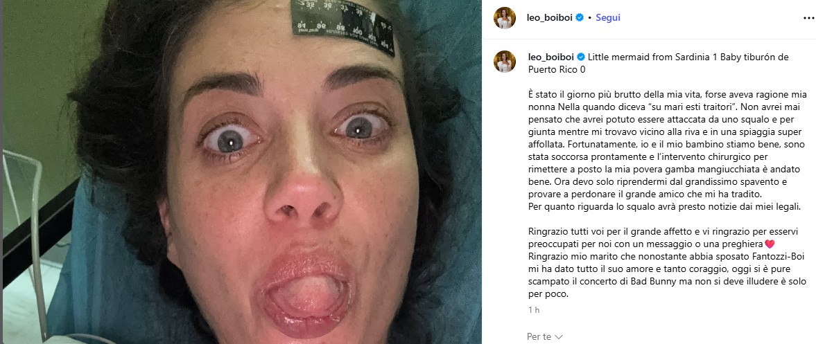 eleonora boi rassure jambe mordillee le requin aura des nouvelles de mes avocats