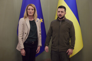 ukraine zelensky accueille metsola nous comptons sur le soutien concret de lue