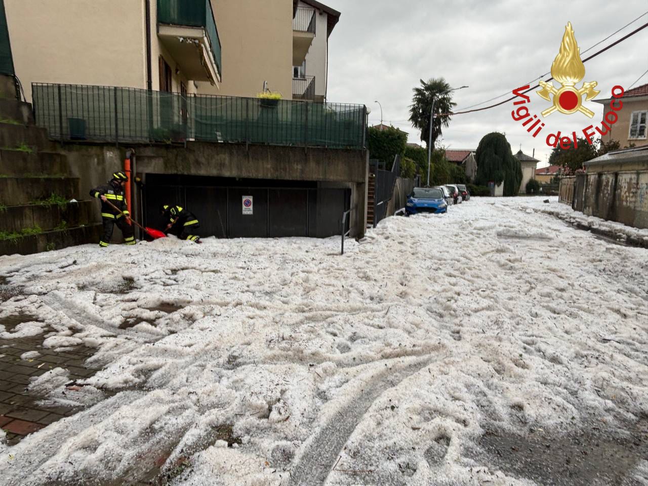 mauvais temps grele dans la region de come interventions des pompiers
