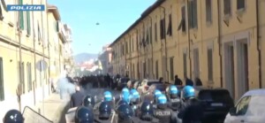 affrontements entre supporters avant le match pise verone cinq ultras hellas arretes