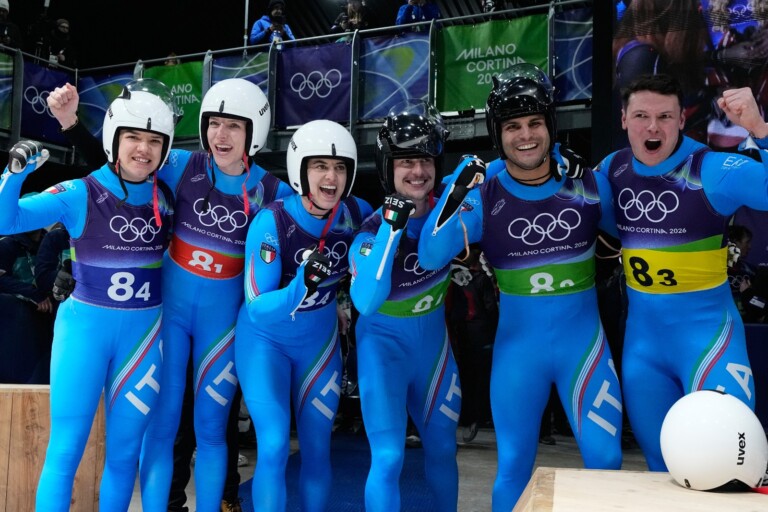 milan cortina luge bronze de litalie dans le relais par equipe