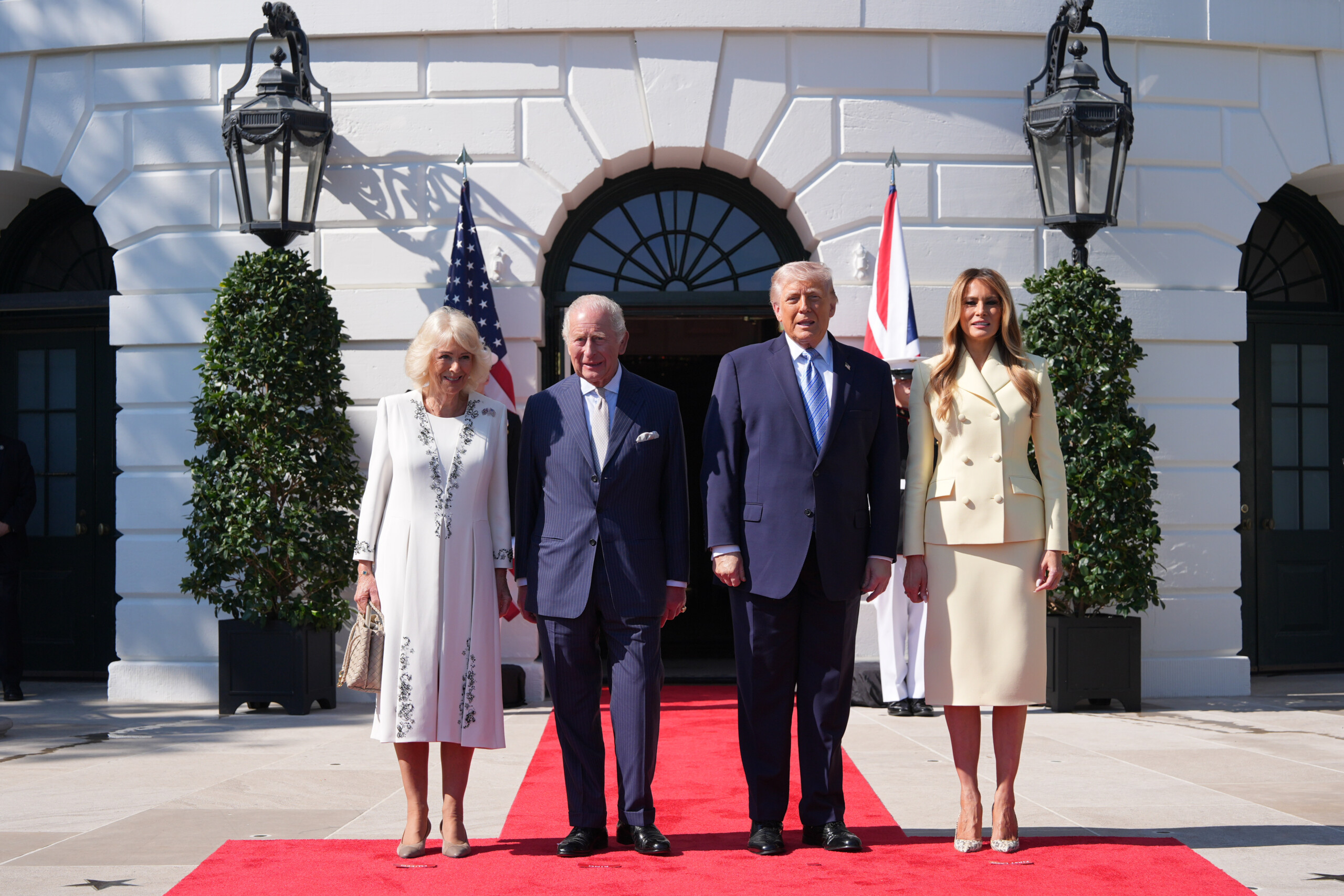 etats unis charles et camilla recus a la maison blanche par donald trump et melania scaled