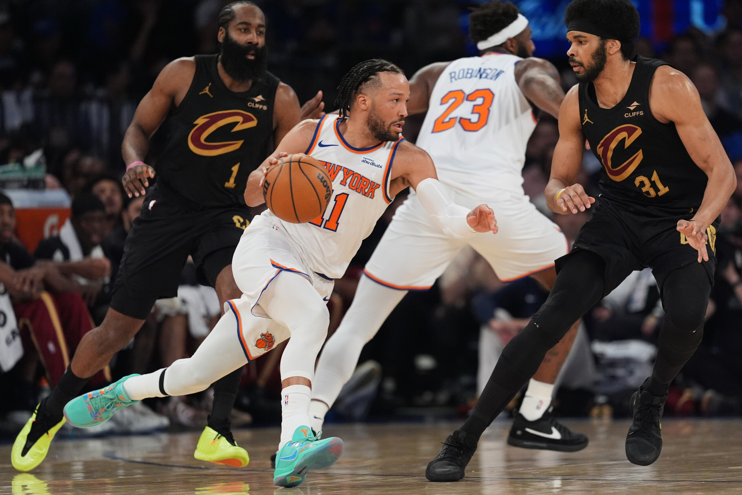 nba playoffs remontee historique des knicks qui remportent le match 1 contre cleveland apres prolongation scaled