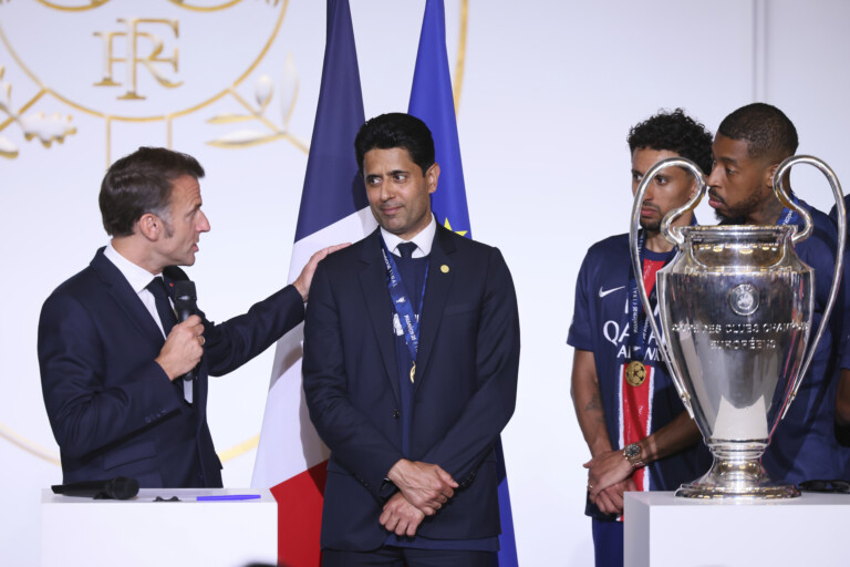 ligue des champions macron felicite le psg une nouvelle etoile brille sur paris