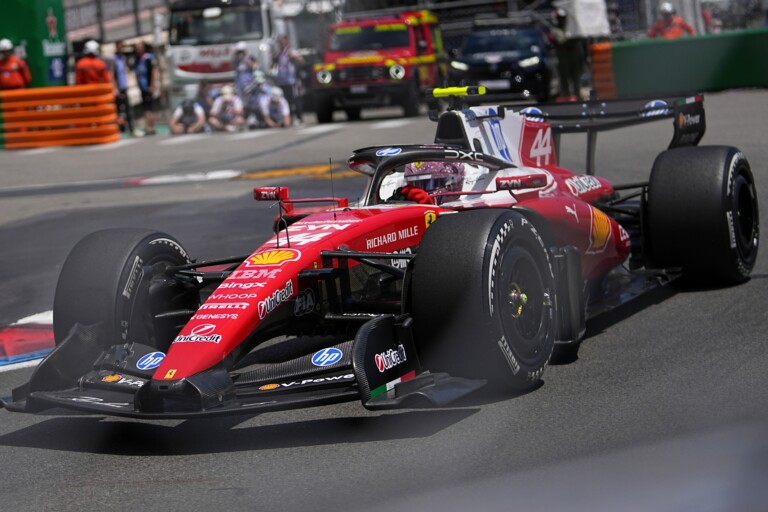 gp de monte carlo la ferrari domine egalement la fp2 hamilton devant leclerc